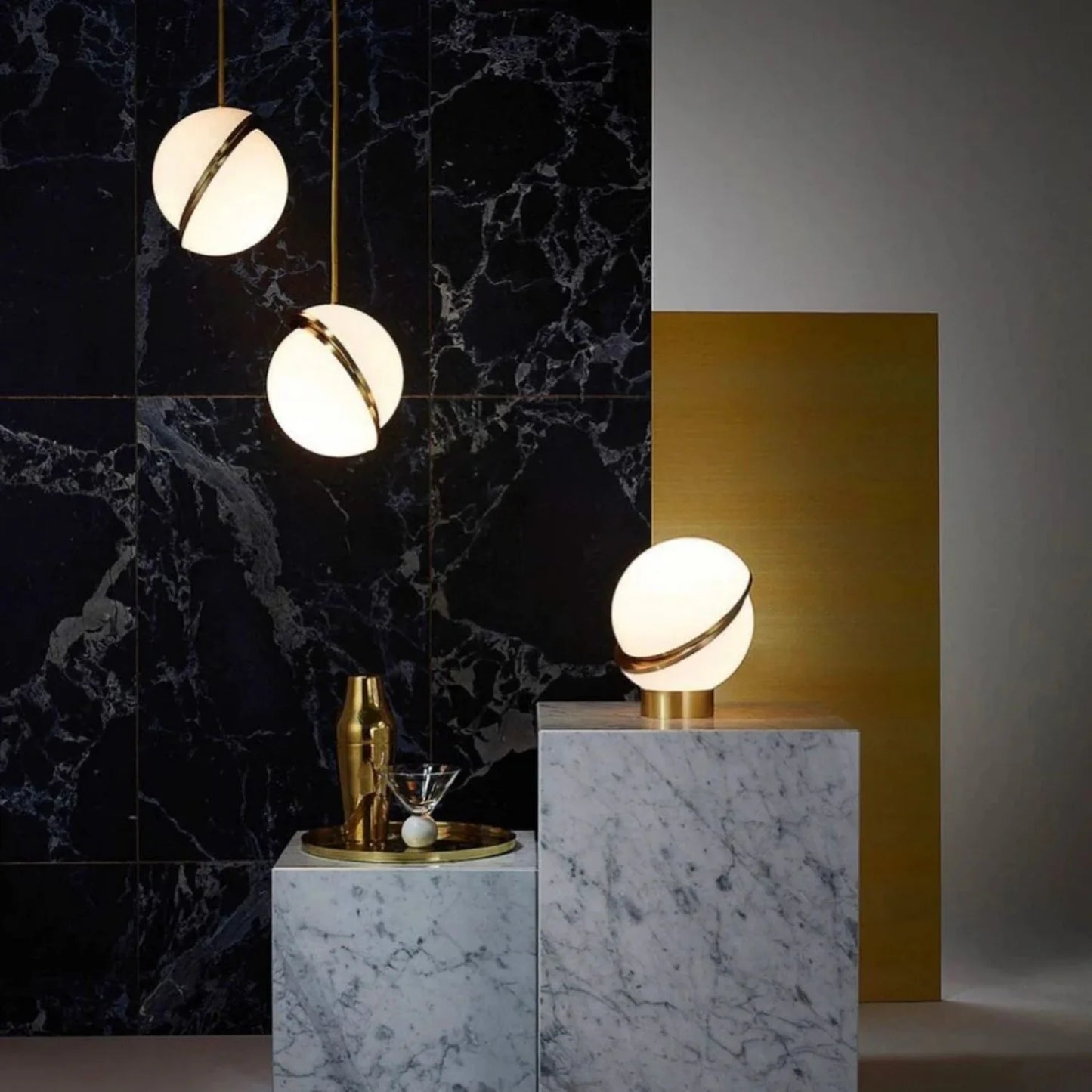 Golden Ball Pendant Lamp