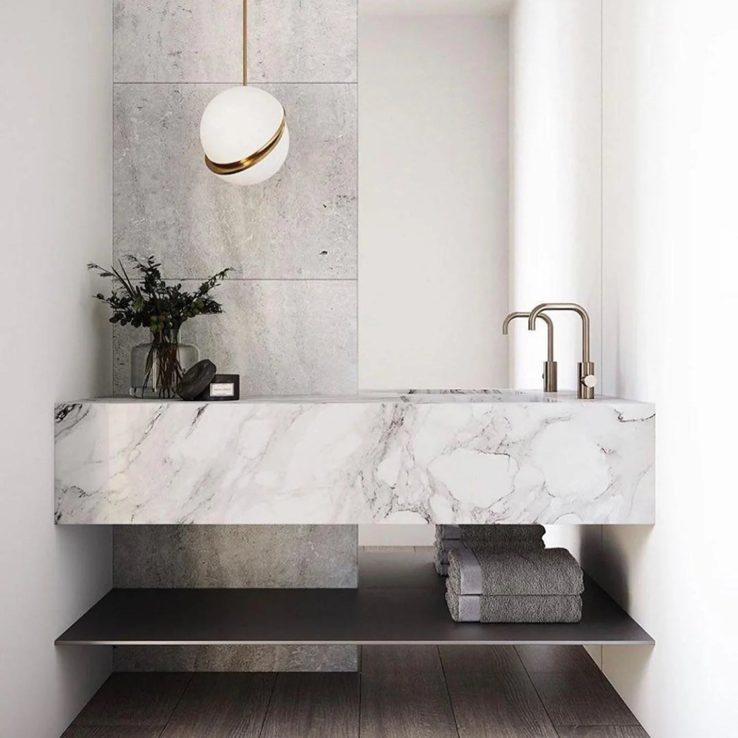 Golden Ball Pendant Lamp